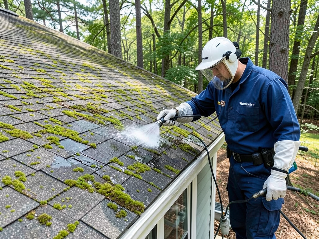 The safest way to get rid of roof moss and algae i